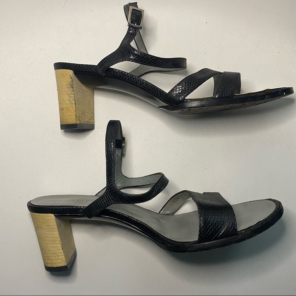 Gucci Black Block Heel Ankle Strap Sandal - Picture 12 of 16